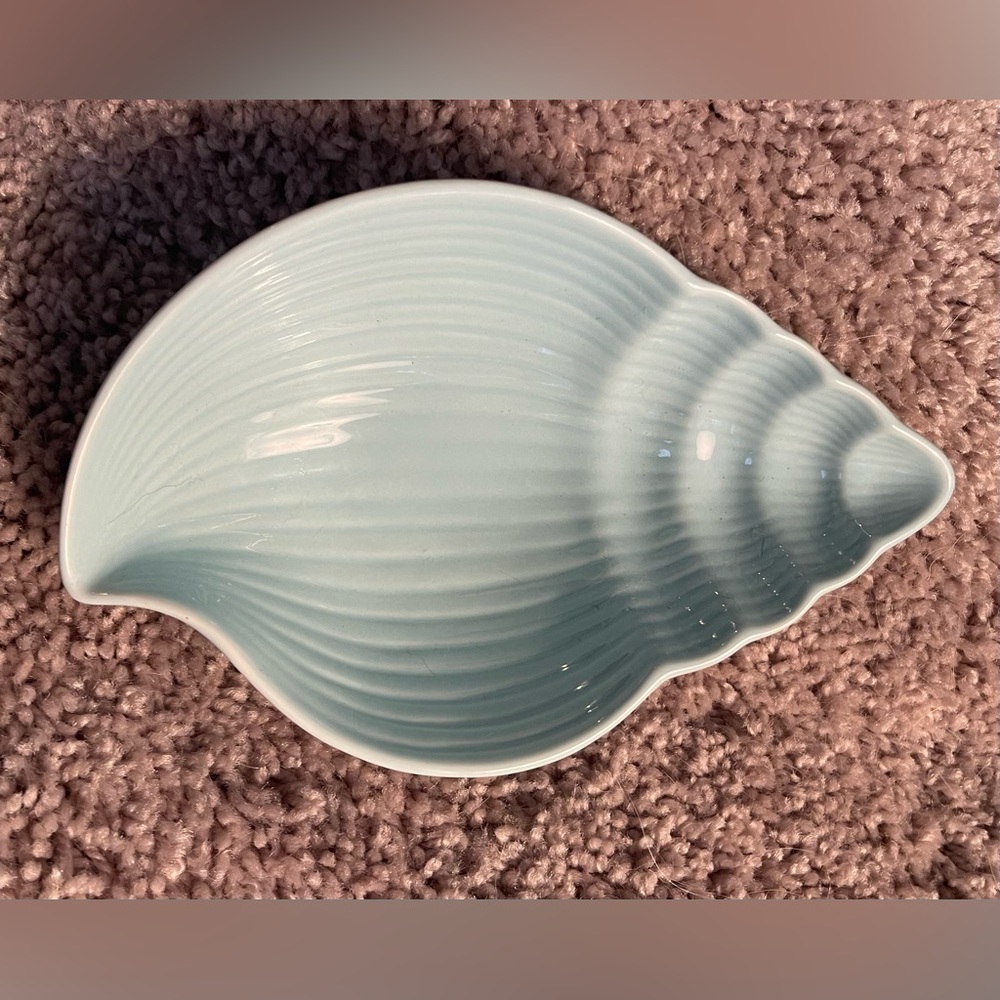 Nantucket Home Ceramic Blue Conch Dish
